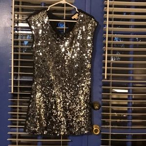 Macy's Sequined Mini Dress navy - medium NWT